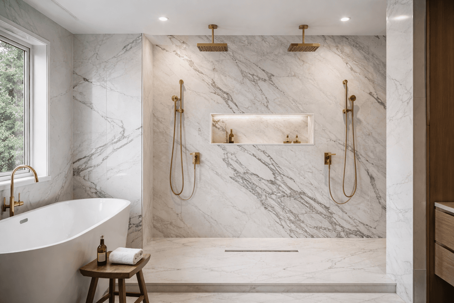 Residential tile shower